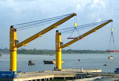 Marine ship crane